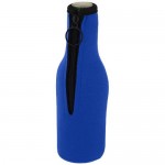 Obrázek Modrý obal na láhev z recykl. neoprenu se zipem