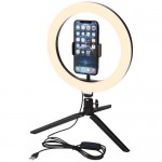 Obrázek Kruhové světlo s držákem telefonu a stativem