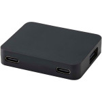 Obrázek Černý 4portový USB hub/výstupUSB-A+Typ-C/duál.vstup