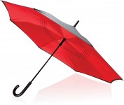 Obrázek Červený manuální oboustranný deštník