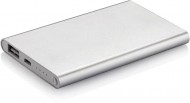 Obrázek Stříbrná hliníková plochá powerbanka 4 000 mAh