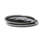 Obrázek Černý kameninový talíř 26,5 cm, sada 2 ks