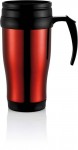 Obrázek Červeno-černý termohrnek 350 ml s víčkem a ouškem