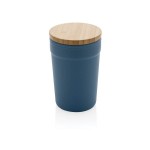 Obrázek Modrý termohrnek z RPP s bambusovým víčkem, 300ml