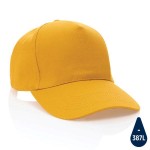Obrázek Žlutá 5 dílná čepice z recyklované bavlny 280g
