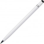 Obrázek Jednoduché bílé kovové pero vč. stylusu, bez klipu