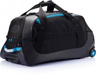 Obrázek Černá cestovní taška s modrými doplňky