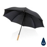 Obrázek Automatický deštník rPET, madlo bambus, černý