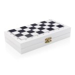 Obrázek FSC® dřevěná sada stolních her 3v1 v bílé krabičce