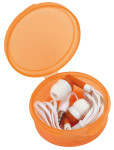 Obrázek Sluchátka s 3,5mm jackem v oranžové kulaté krabičce