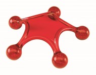 Obrázek Červená masážní hvězdice s pěti masážními kuličkami