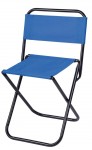 Obrázek Pevná skládací stolička s opěradlem, modrá