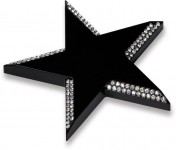 Obrázek Černé těžítko TRONDHEIM s kamínky ve tvaru hvězdy