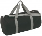 Obrázek Černá jednoduchá sportovní taška s šedými popruhy