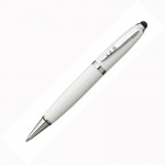 Obrázek Bílé kovové kuličkové pero a stylus TOUCH-DOWN, ČN