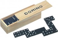 Obrázek Hra domino v dřevěném boxu s vysouvacím víčkem