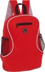 Obrázek Červený polyesterový batoh, průvlek na sluchátka