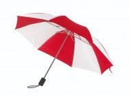Obrázek Dvoudílný skládací deštník, bílo červený