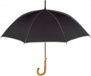 Obrázek Černý automatický deštník s kontrastním lemováním