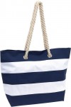 Obrázek Modře pruhovaná plážová taška s držadly z bavlny