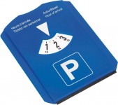 Obrázek Modré parkovací hodiny se škrabkou a stěrkou