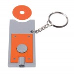 Obrázek Oranžový přívěsek na klíče s LED světlem a žetonem