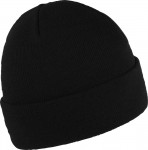 Obrázek Zimní dvojvrstvá akrylová pletená čepice s lemem černá