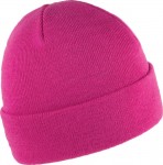 Obrázek Zimní dvojvrstvá akrylová pletená čepice s lemem růžová