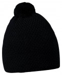 Obrázek Akrylová pletená zimní čepice černá s bambulí 