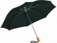 Obrázek Černý skládací deštník, rovná rukojeť
