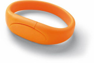 Obrázek USB flash disk, oranžový náramek 4GB