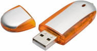 Obrázek Memory stříbrno-oranžový USB flash disk,krytka 8GB