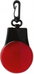 Obrázek Bezpečnostní 3x LED odrazka s karabinou, červená