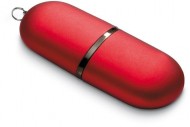 Obrázek Infocap červený oválný USB flash disk s očkem, 4GB