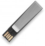 Obrázek Černý hliníkový flash disk 2GB s klipem