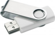 Obrázek Twister Techmate bílo-stříbrný USB disk 4GB
