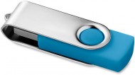 Obrázek Twister Techmate tyrkysovo-stříbrný USB disk 4GB