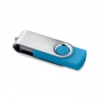 Obrázek Twister Techmate tyrkysovo-stříbrný USB disk 8GB