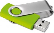 Obrázek Twister Techmate limetkovo-stříbrný USB disk 4GB