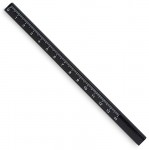 Obrázek Černá tesařská tužka s pravítkem 14 cm