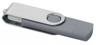 Obrázek Šedý OTG Twister USB flash disk s USB-C, 32GB