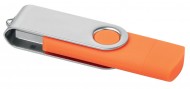 Obrázek Oranžový OTG Twister USB flash disk s USB-C, 32GB