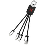 Obrázek Dobíjecí kabel 3 v 1 s červeným svítícím logem