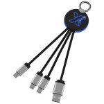 Obrázek Dobíjecí kabel s kulatým modrým svítícím logem