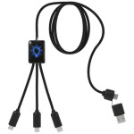 Obrázek Dobíjecí kabel 5v1 z rPET s modře svítícím logem