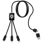 Obrázek Dobíjecí kabel 5v1 z rPET s bíle svítícím logem