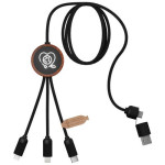Obrázek Dobíjecí kabel 5v1 z rPET s kulatým svítícím logem