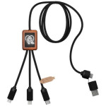 Obrázek Kabel 5v1 z rPET s hranatým bíle svítícím logem