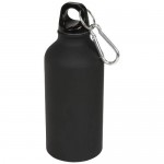 Obrázek Matná sportovní láhev s karabinkou 400 ml, černá