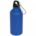 Obrázek Matná sportovní láhev s karabinkou 400 ml, modrá